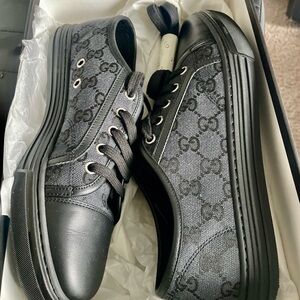 Gucci Women's Black GG Canvas Platform Sneaker